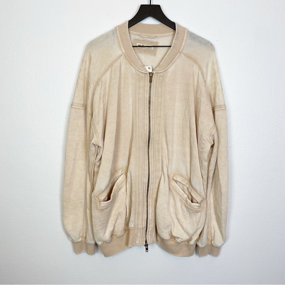 Free People Robby Bomber Beige Zip Front Jacket - Picture 5 of 8
